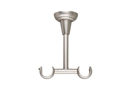 Wspornik satyna nikiel sufitowy podwójny 19+19 mm, długość 110 mm Bojanek