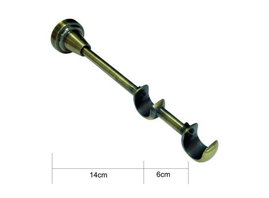 Wspornik podwójny 19/19 mm Renesans mosiądz antyczny