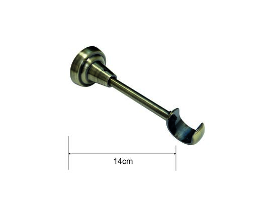 Wspornik pojedynczy 25 mm Barok mosiądz antyczny