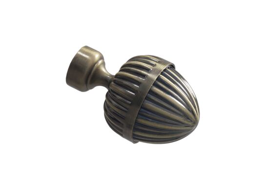 Zakończenie Opera 25 mm do karnisza Barok mosiądz antyczny