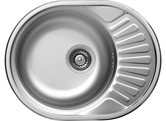 Zlewozmywak Normal wpuszczany 1-komorowy z ociekaczem 45 x 57 cm stalowy Kuchinox