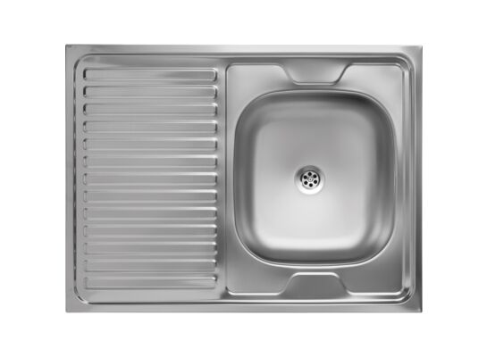 Zlewozmywak 1-komorowy z ociekaczem 60 x 80 cm stalowy Kuchinox