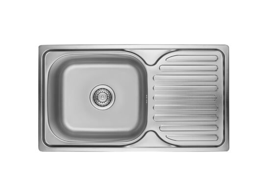 Zlewozmywak  Orion wpuszczany 1-komorowy z ociekaczem 43,5 x 76 cm stalowy Kuchinox