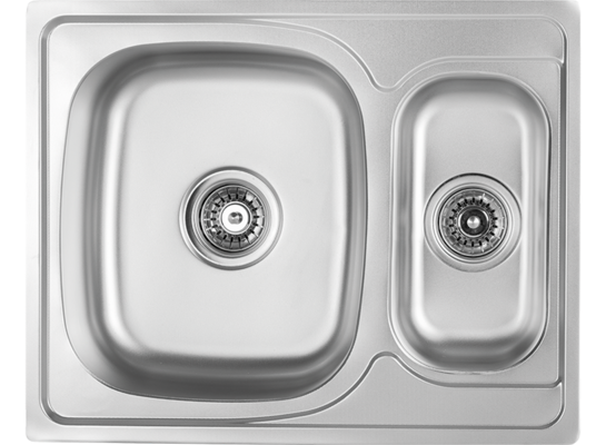 Zlewozmywak  Junak wpuszczany 1,5-komorowy  50 x 63 cm stalowy Kuchinox