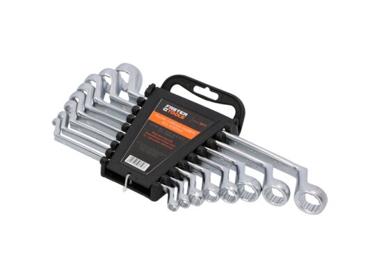 Klucze oczkowe odgięte satyna 8 szt. FASTER TOOLS