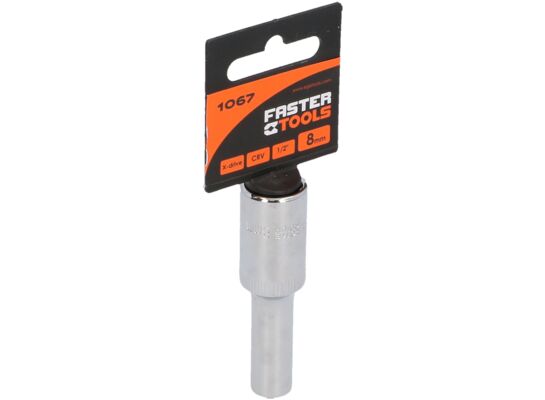 Nasadka długa sześciokątna 1/2” 8 mm FASTER TOOLS