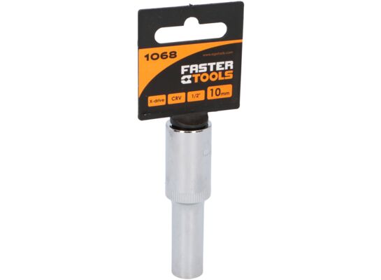 Nasadka długa sześciokątna 1/2” 10 mm FASTER TOOLS