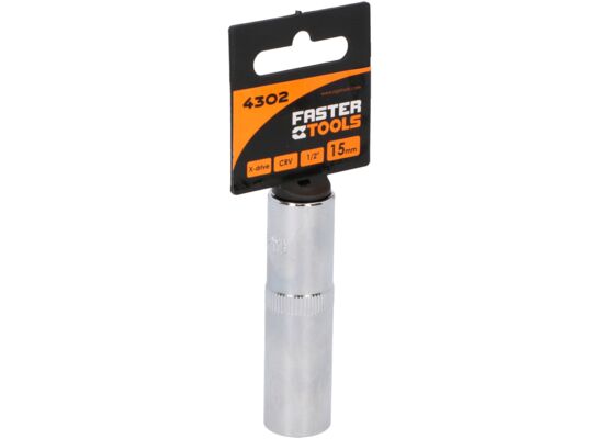 Nasadka długa sześciokątna 1/2” 15 mm FASTER TOOLS