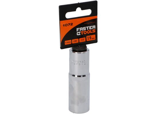 Nasadka długa sześciokątna 1/2” 19 mm FASTER TOOLS