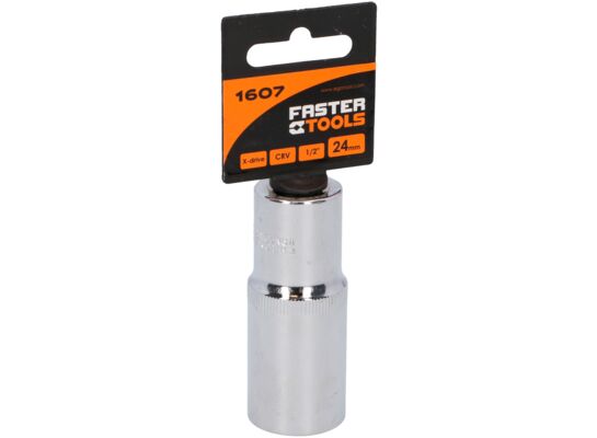 Nasadka długa sześciokątna 1/2” 24 mm FASTER TOOLS