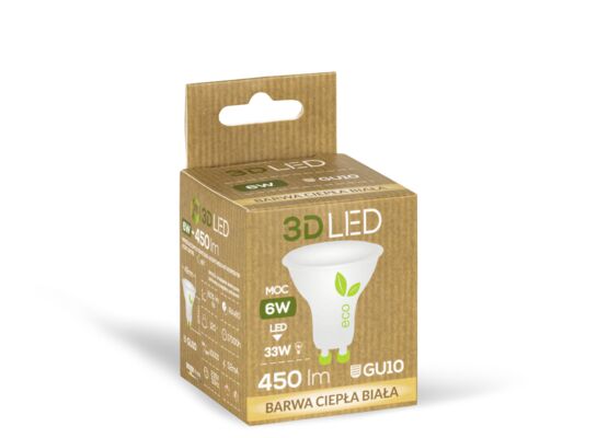 Halogen ledowy 3LED GU10 6W barwa ciepła