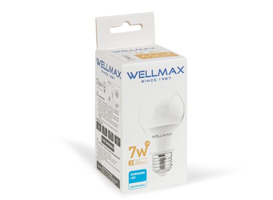 Żarówka ledowa Wellmax Samsung tradycyjna LED E-27 7W barwa ciepła