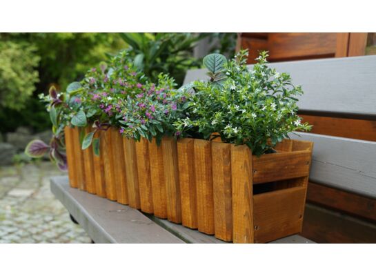 Doniczka balkonowa złoty dąb STOKROTKA B20 x L60 x H17 cm