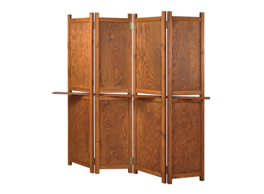 Parawan pełny R34 prosty z półką złoty dąb 185x180 cm