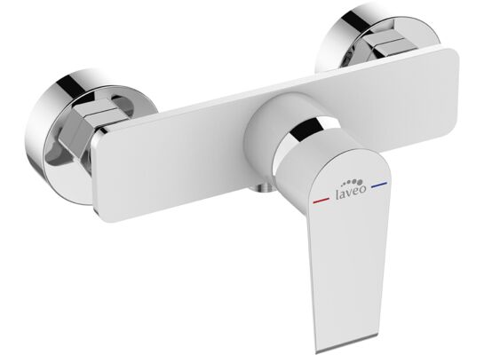 Bateria natryskowa ścienna bez zestawu natryskowa LARGO, biały/chrom