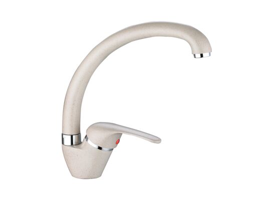 Bateria zlew stojący z wylewką F, INGA beż