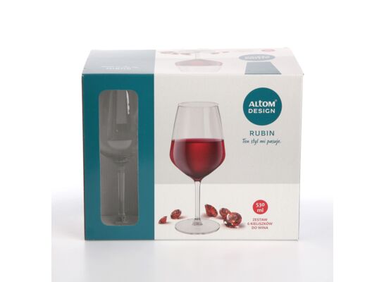 Komplet kieliszków 6 szt. wino czerwone 530 ml