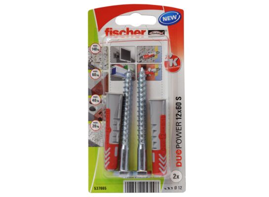 Kołek uniwersalny DUOPOWER z wkrętem 12x60 S K NV