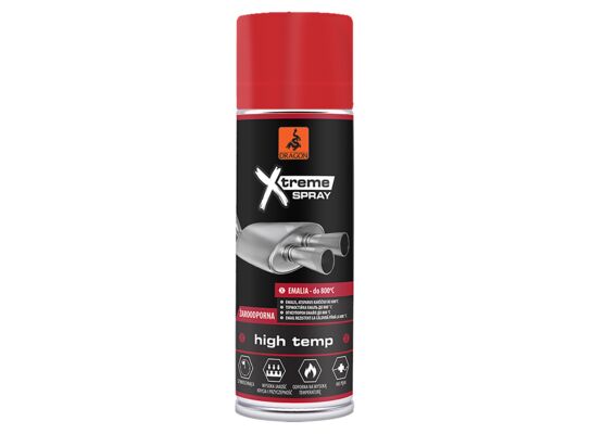 Emalia Żaroodporna w aerozolu 400 ml czerwona DRAGON