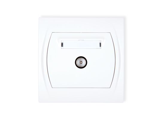 Gniazdo antenowe Logo białe