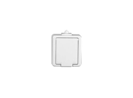 Gniazdo pojedyncze Tormenta białe natynkowe IP44 2P+Z