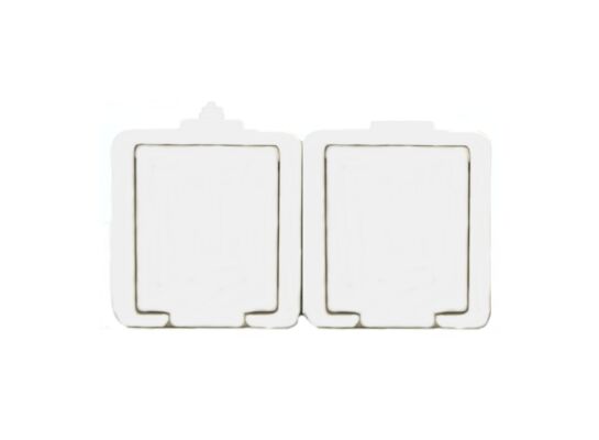 Gniazdo podwójne Tormenta białe natynkowe IP44 2x2P+Z