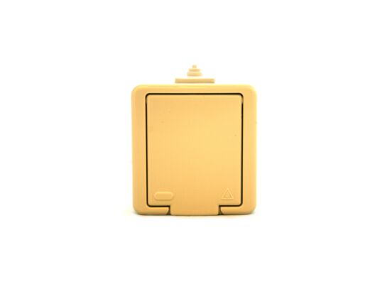 Gniazdo pojedyncze Tormenta beżowe natynkowe IP44 2P+Z