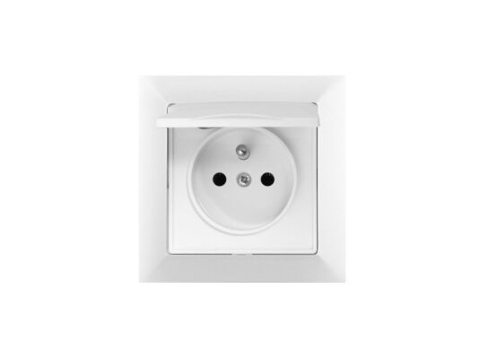 Gniazdo pojedyncze Medium białe IP44 2x2P