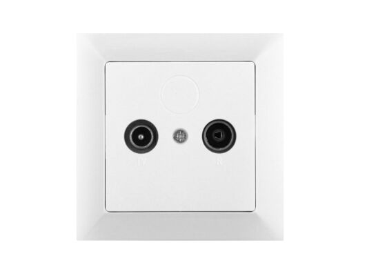 Gniazdo RTV końcowe Medium białe