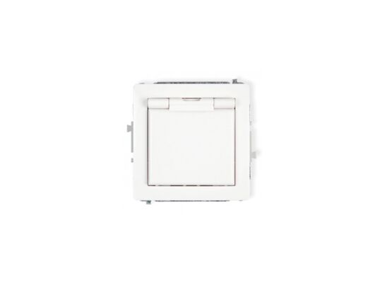 Gniazdo pojedyncze Deco białe IP44 2P+Z
