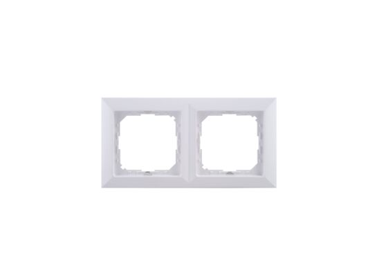 Ramka podwójna biały PERŁA