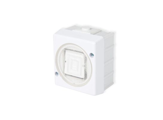 Łącznik pojedynczy Senior biały natynkowy IP44