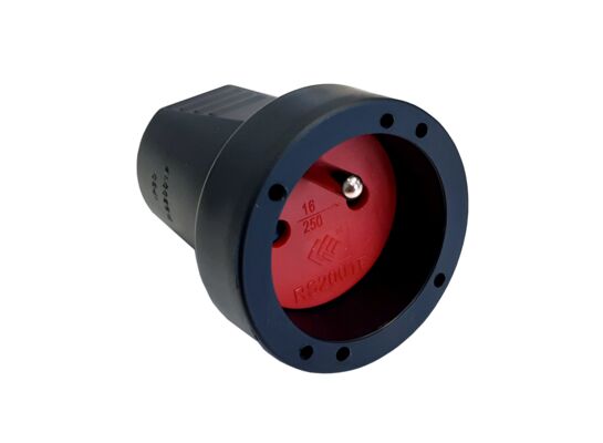 Gniazdko przenośne czarne PCV