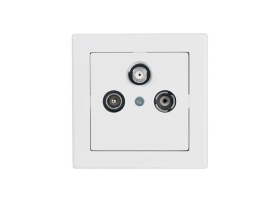 Gniazdo RTV-SAT Jowisz białe