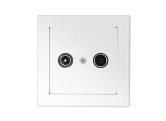 Gniazdo antenowe Jowisz białe