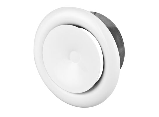 Anemostat metalowy nawiewny Ø125 biały 