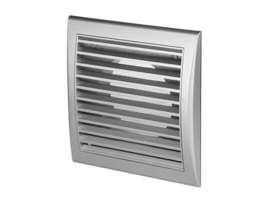 Osłona wentylacyjna 14x14 TUS Ø100 satyna srebrna