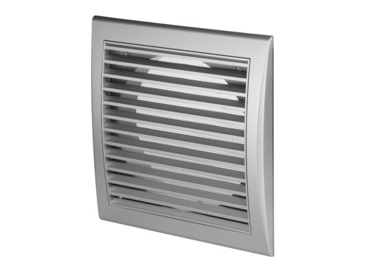 Osłona wentylacyjna 16x16 TUS Ø150 satyna srebrna
