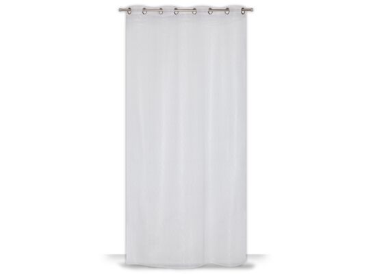 Firana na przelotkach 140 x 240 cm jednokolorowa biała