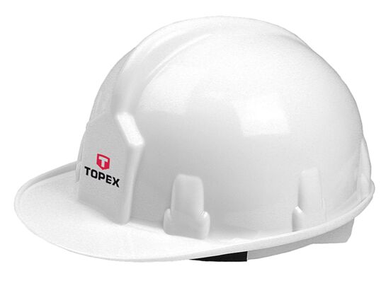 Kask ochronny atestowany biały TOPEX