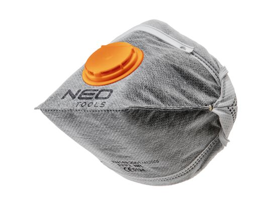 Półmaska przeciwpyłowa składana z aktywnym węglem FFP1 z zaworem 3 sztuki NEO