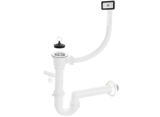 Syfon 2" z przelewem 1-komorowy OKS B13T