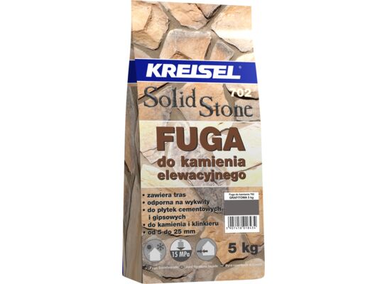 Fuga do kamienia elewacyjnego Solid Stone 702 5 kg grafitowa KREISEL