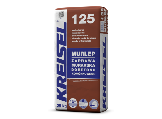 Zaprawa murarska do betonu komórkowego Murlep 125 M5 25 kg KREISEL