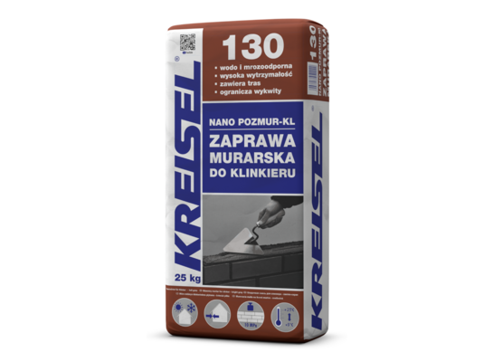 Zaprawa murarska do klinkieru Pozmur-KL Nano 130 25 kg szara KREISEL