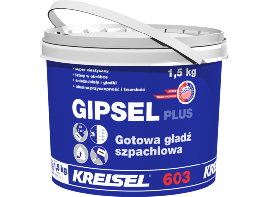 Gładź szpachlowa gotowa Gipsel Plus 603 1,5 kg śnieżnobiała KREISEL 
