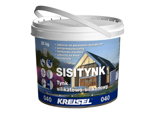 Tynk silikatowo-silikonowy Sisitynk 040 25 kg BR 1,5 mm biały KREISEL
