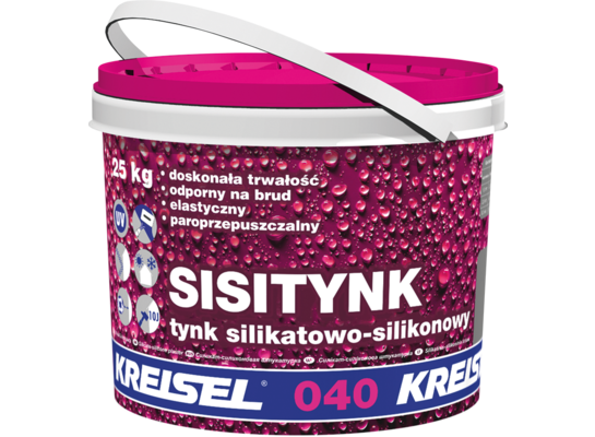 Tynk silikatowo-silikonowy Sisitynk 040 25 kg BR 2,0 mm kolor KREISEL