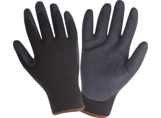 Rękawice ochronne ocieplane powlekane lateksem LAHTI PRO czarne 11