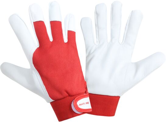 Rękawice ochronne ze skóry owczej LAHTI PRO czerwone 11